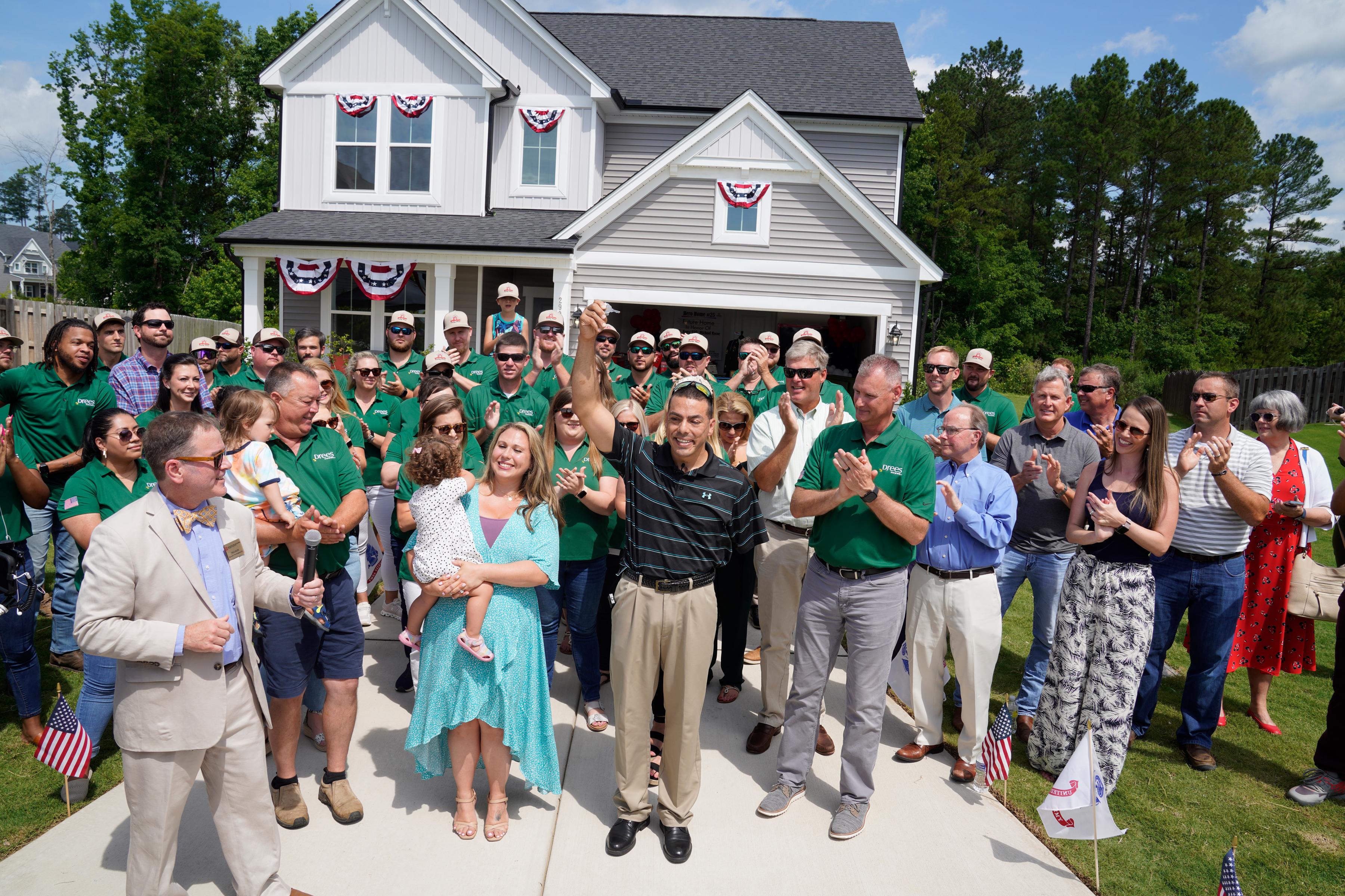 Drees Homes presents deserving veteran with new home