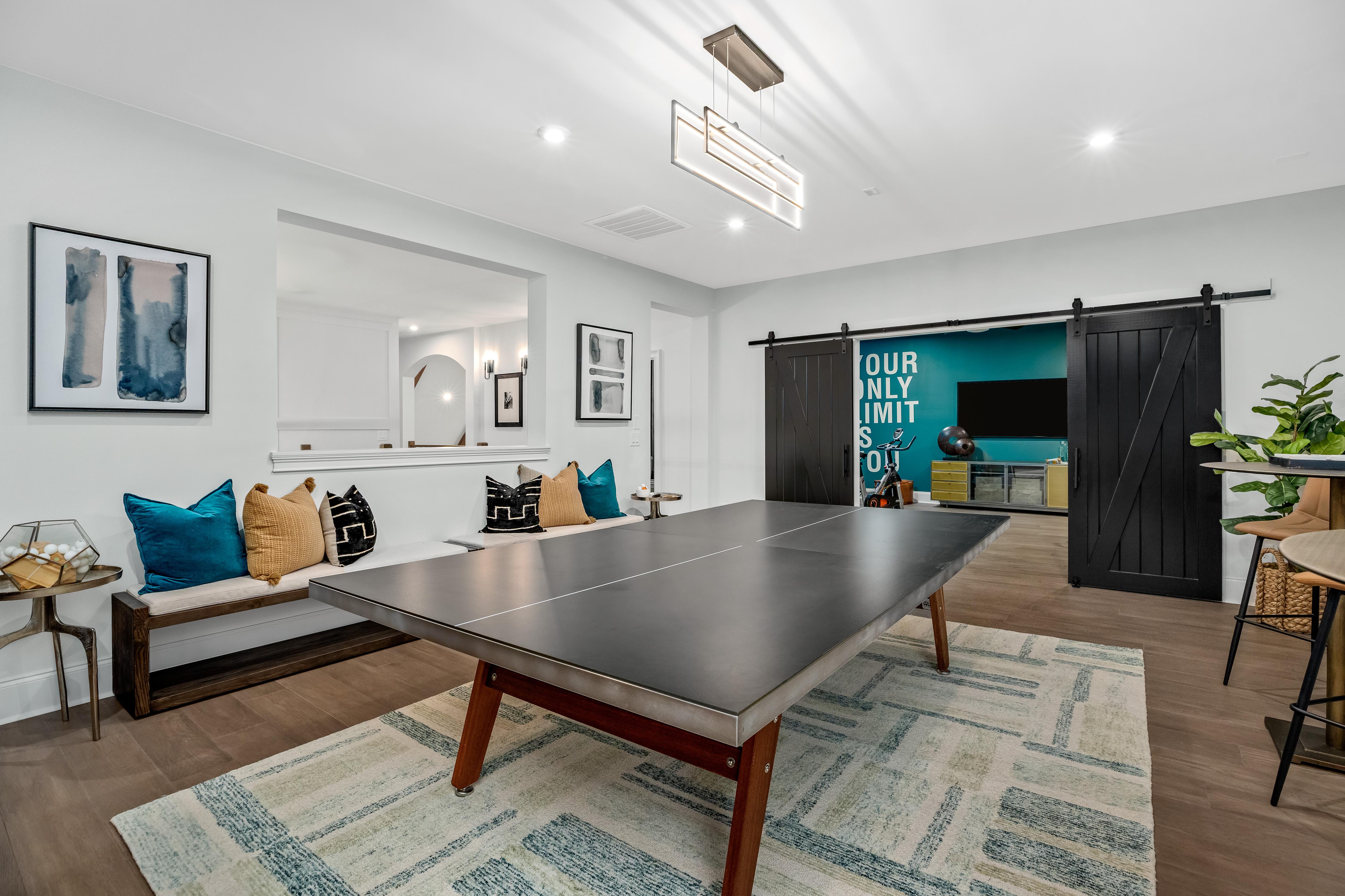 gameroom and adjoining media room