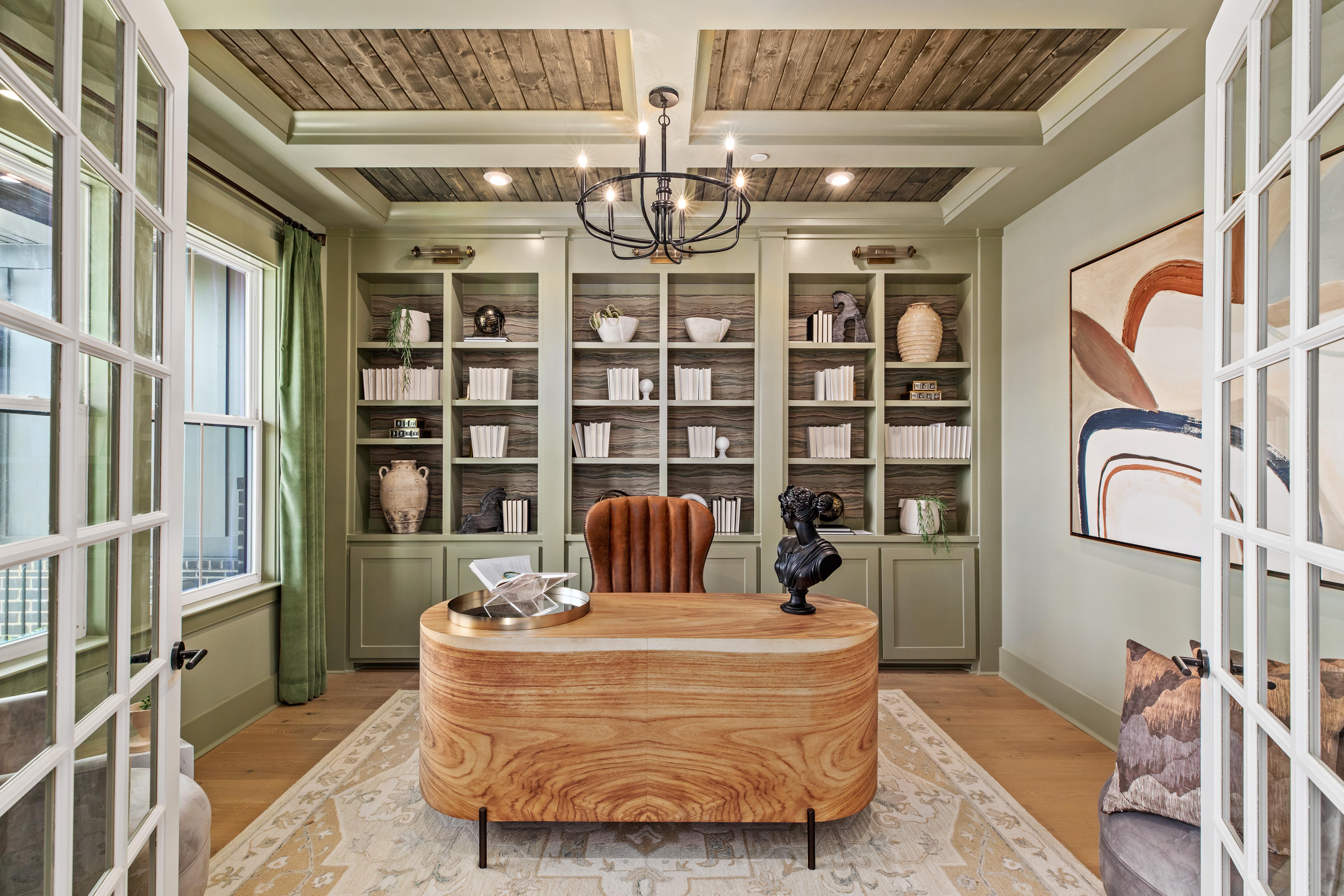 Home Office with french doors